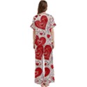 Be My Valentine Short Sleeve Long Pants Satin Pajamas Set View4