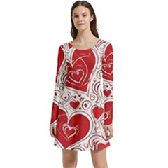 Be My Valentine Long Sleeve Velour Skater Dress
