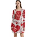 Be My Valentine Long Sleeve Velour Skater Dress View1