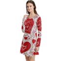Be My Valentine Long Sleeve Velour Skater Dress View2