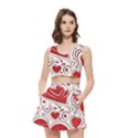 Be My Valentine Women s Crop Top Pleated Skater Rave Skirt View1