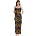 Tribal Chic Spaghetti Top Long Pants Satin Pajamas Set View1