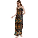 Tribal Chic Spaghetti Top Long Pants Satin Pajamas Set View2