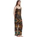 Tribal Chic Spaghetti Top Long Pants Satin Pajamas Set View3