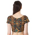 Tribal Chic Short Sleeve Crop Top View2