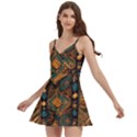 Tribal Chic Body Wrap Sleeveless V-Neck Mini Dress View2
