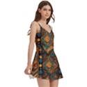 Tribal Chic Body Wrap Sleeveless V-Neck Mini Dress View3