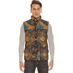 Tribal Chic Men s High Neck Button Up Puffer Vest