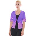 Colorful Labstract Wallpaper Theme Cropped Button Cardigan View1