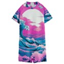 Waves Mountains Sky Kids  Boyleg Half Suit Swimwear View1