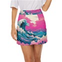 Waves Mountains Sky Mini Front Wrap Skirt View1