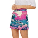 Waves Mountains Sky Mini Front Wrap Skirt View2