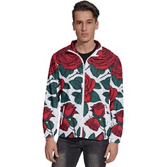 Roses Men s High Neck Windbreaker
