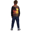 Sunset Nature Sea Dusk Landscape Kid s Button Up Puffer Vest View4