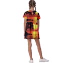 Sunset Nature Sea Dusk Landscape Kids  Asymmetric Collar Dress View2