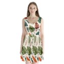 Leaves Autumn Split Back Mini Dress  View1