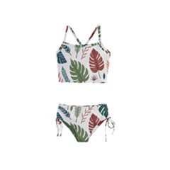 Leaves Autumn Girls  Tankini Swimsuit
