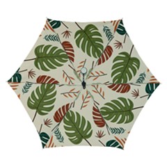 Leaves Autumn Automatic Folding Umbrella With Case (small)