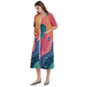 Art Abstract Pattern Women s Cotton Short Sleeve Nightgown View2