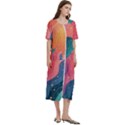 Art Abstract Pattern Women s Cotton Short Sleeve Nightgown View3