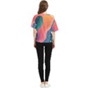 Art Abstract Pattern One Shoulder Cut Out T-Shirt View2