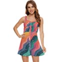 Art Abstract Pattern Ruffle Edge Bra Cup Chiffon Mini Dress View1