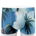 Delicate Watercolor Painting Surreal Oasis Scene With Intense Dramatic Lighting Men s Boxer Briefs View1