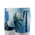 Delicate Watercolor Painting Surreal Oasis Scene With Intense Dramatic Lighting Men s Boxer Briefs View2