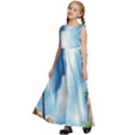 Delicate Watercolor Painting Surreal Oasis Scene With Intense Dramatic Lighting Kids  Satin Sleeveless Maxi Dress View2