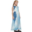 Delicate Watercolor Painting Surreal Oasis Scene With Intense Dramatic Lighting Kids  Satin Sleeveless Maxi Dress View3