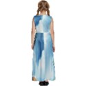 Delicate Watercolor Painting Surreal Oasis Scene With Intense Dramatic Lighting Kids  Satin Sleeveless Maxi Dress View4
