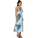 Delicate Watercolor Painting Surreal Oasis Scene With Intense Dramatic Lighting Tie-Strap Tiered Midi Chiffon Dress View3
