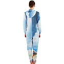 Delicate Watercolor Painting Surreal Oasis Scene With Intense Dramatic Lighting Hooded Jumpsuit (Ladies) View2