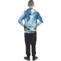 Delicate Watercolor Painting Surreal Oasis Scene With Intense Dramatic Lighting Men s Pullover Hoodie View2