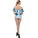 Delicate Watercolor Painting Surreal Oasis Scene With Intense Dramatic Lighting Off Shoulder Velour Bodysuit  View2