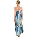 Delicate Watercolor Painting Surreal Oasis Scene With Intense Dramatic Lighting Cami Maxi Ruffle Chiffon Dress View2