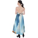 Delicate Watercolor Painting Surreal Oasis Scene With Intense Dramatic Lighting Tie Back Maxi Dress View2