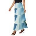 Delicate Watercolor Painting Surreal Oasis Scene With Intense Dramatic Lighting Tiered Ruffle Maxi Skirt View2