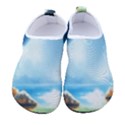 Delicate Watercolor Painting Surreal Oasis Scene With Intense Dramatic Lighting Men s Sock-Style Water Shoes View1