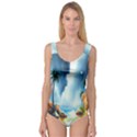 Delicate Watercolor Painting Surreal Oasis Scene With Intense Dramatic Lighting Princess Tank Leotard  View1