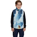 Delicate Watercolor Painting Surreal Oasis Scene With Intense Dramatic Lighting Kid s Button Up Puffer Vest View1