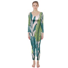 Illustrations Plants Nature Leaves Long Sleeve Catsuit