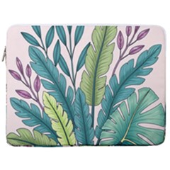 Illustrations Plants Nature Leaves 17  Vertical Laptop Sleeve Case With Pocket