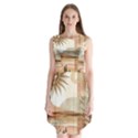 Abstract Sun Boho Bohemian Design Sleeveless Chiffon Dress   View1