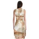 Abstract Sun Boho Bohemian Design Sleeveless Chiffon Dress   View2