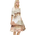Abstract Sun Boho Bohemian Design Classy Knee Length Dress View2