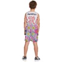 Pink Neon Flowers Flower Kids  Basketball Shorts View4