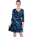 Sci-fi Scenester Quarter Sleeve Ruffle Waist Dress View1