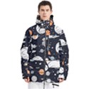 Space Galaxy Universe Stars Sky Men s Multi Pockets Zip Ski and Snowboard Waterproof Breathable Jacket View1