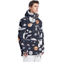 Space Galaxy Universe Stars Sky Men s Multi Pockets Zip Ski and Snowboard Waterproof Breathable Jacket View3